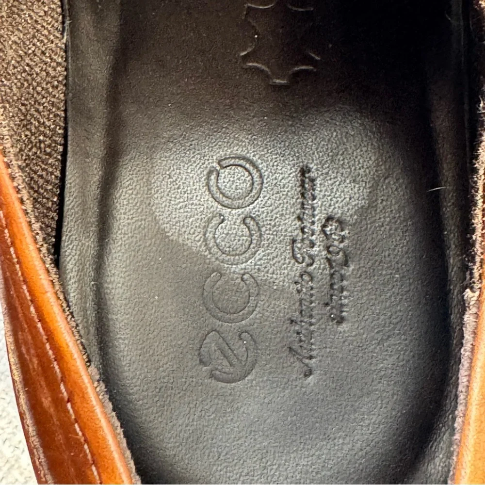 Ecco Men Johannesburg‎ Oxford Perforated Bike Toe Shoe Mink Brown Size 43..9/9.5